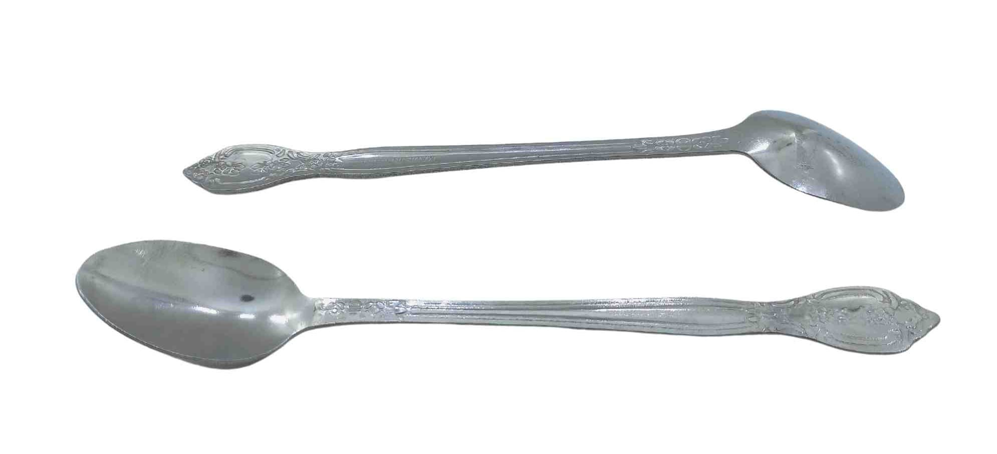 High quality premium level flower design durable juice, drinks, faluda serving spoon silver color Cutlery NowBuy.lk 4