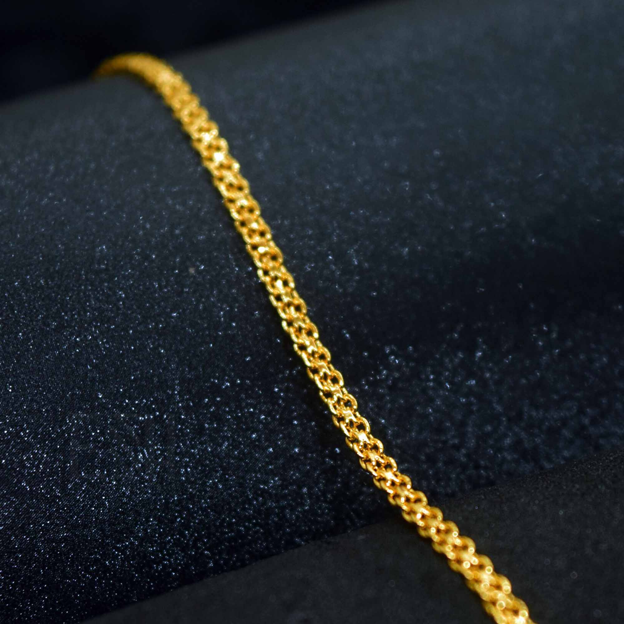 22K Gold plated Thin 02MM Bismark chain for ladies 18/24 Inch_#088 from nowbuy.lk Necklaces NowBuy.lk 3