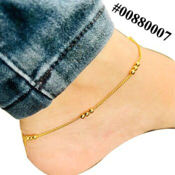 Gold Plated latest Ball Type Anklet Foot Jewelry 10inch Box Chain Kolusu for Women Anklets NowBuy.lk