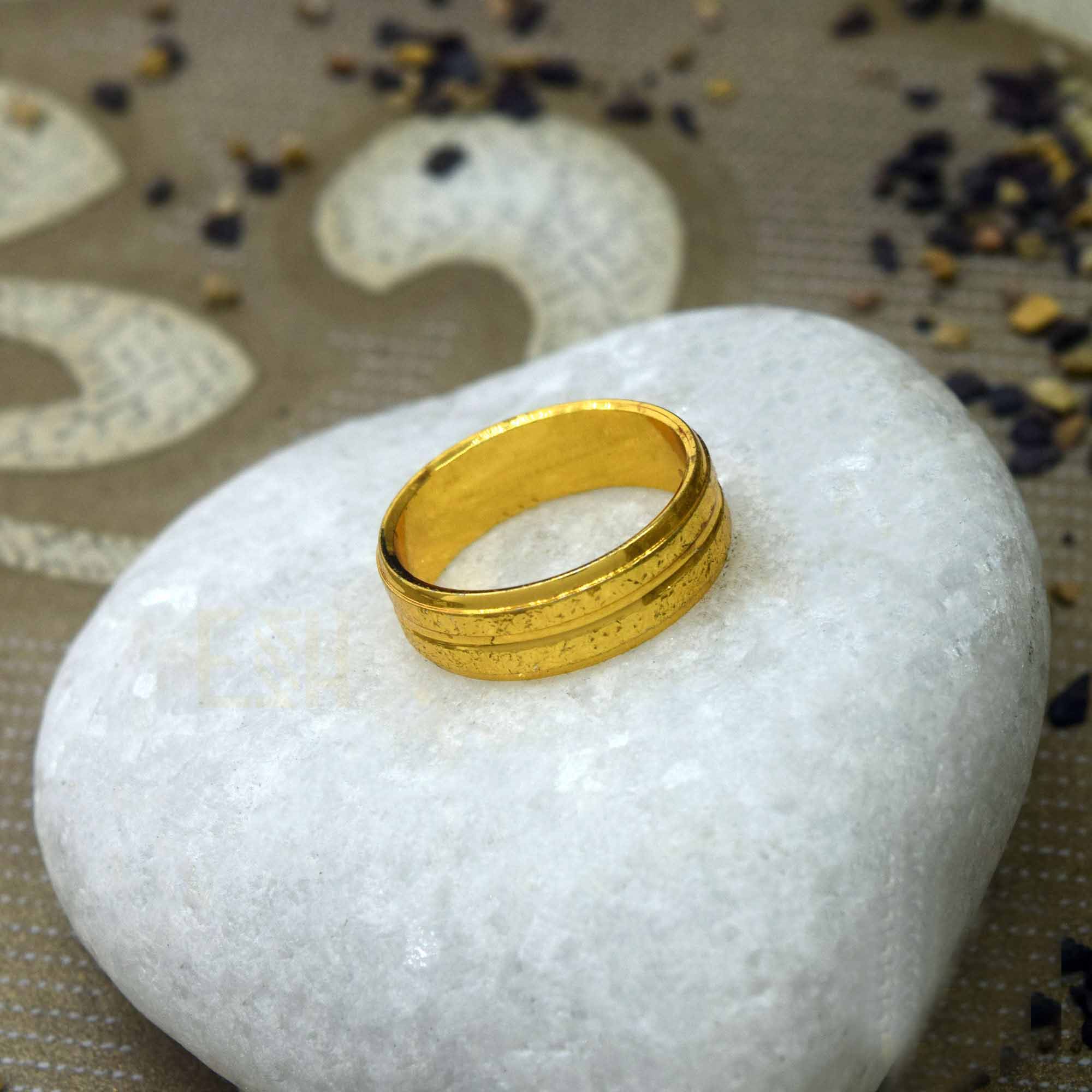 Gold Plated Wedding Ring Engagement Ring for Unisex (NBLK) Ring NowBuy.lk 3
