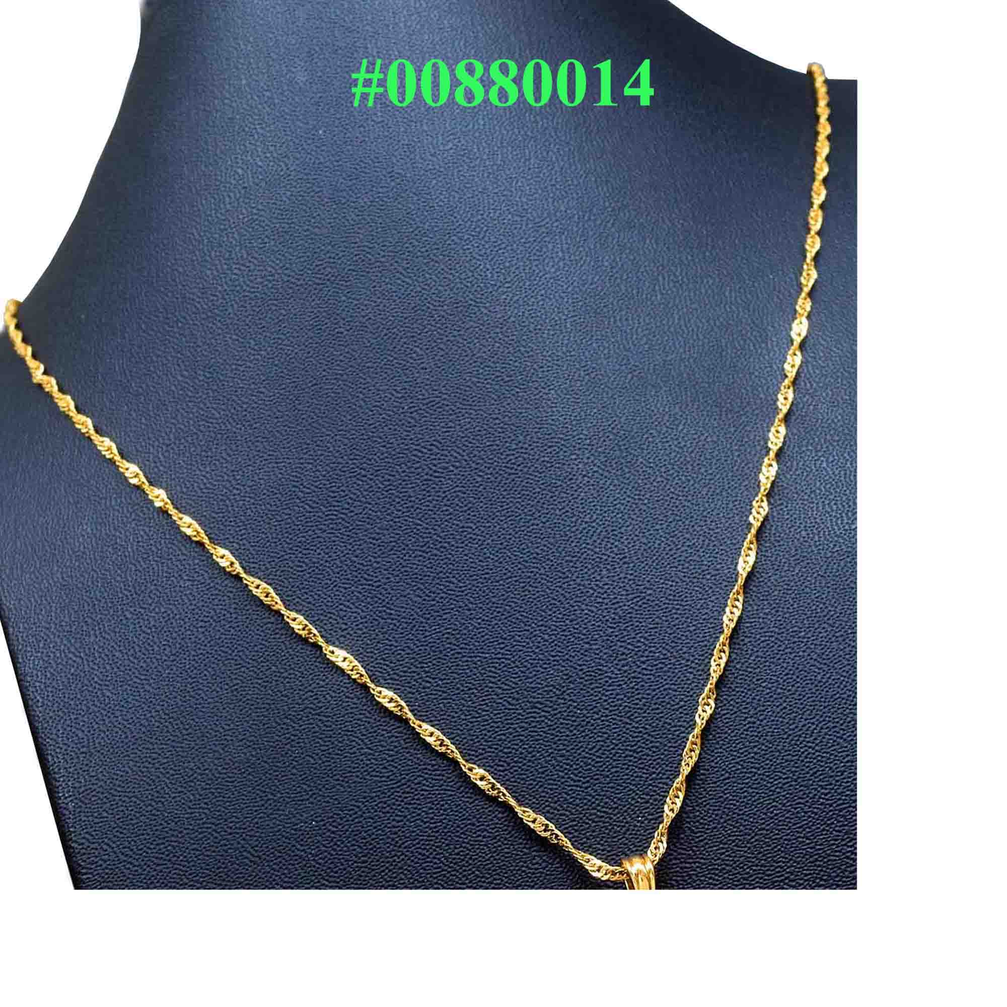 Gold plated 2mm Karali Chain For Women 18 / 24 Inch (NBLK) Necklaces NowBuy.lk 2