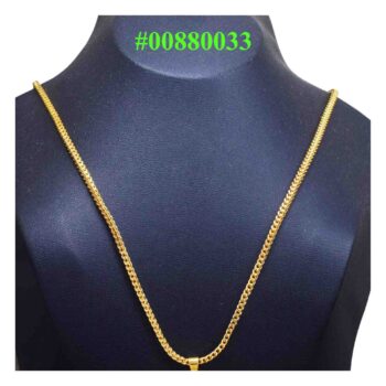 Gold Plated 18/24 Inch 3mm Link chain w/o Pendant Necklaces NowBuy.lk