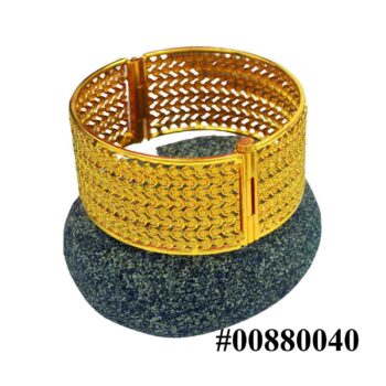 Gold Plated Foxtail Link Big lock bangle Bracelets & Bangles NowBuy.lk