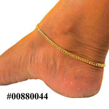 Gold Plated Stone Type Anklet 10″ Chain Kolusu Anklets NowBuy.lk