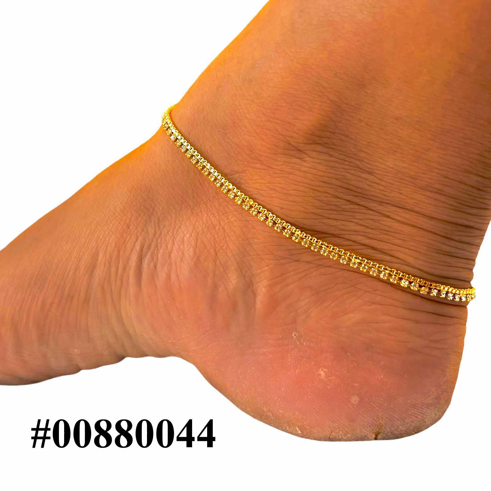 Gold Plated Stone Type Anklet 10″ Chain Kolusu Anklets NowBuy.lk 2