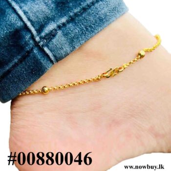 Gold Plated Ball Type Anklet Round Chain Kolusu Anklets NowBuy.lk
