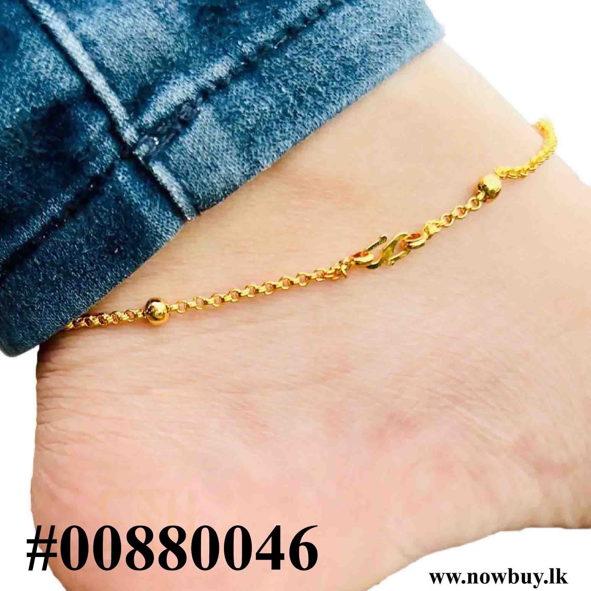 Gold Plated Ball Type Anklet Round Chain Kolusu Anklets NowBuy.lk 2