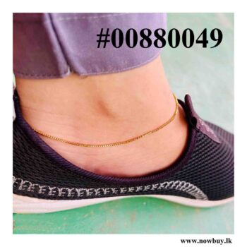 Gold Plated Foot Anklet 1mm BOX Chain Kolusu Anklets NowBuy.lk