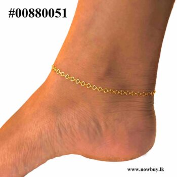 Gold Plated Anklet heart design Chain Kolusu Anklets NowBuy.lk