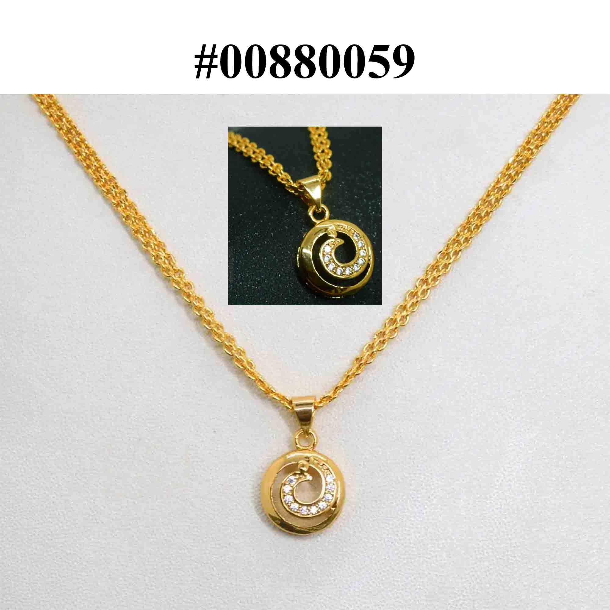 Gold plated 2mm Bismark Chain 18/24 with Pendant Necklaces NowBuy.lk 2