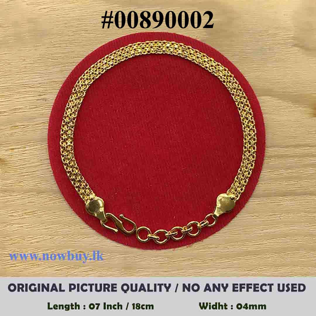Gold Plated 04mm Bismark Bracelet (Adjustable) Bracelets & Bangles NowBuy.lk 2