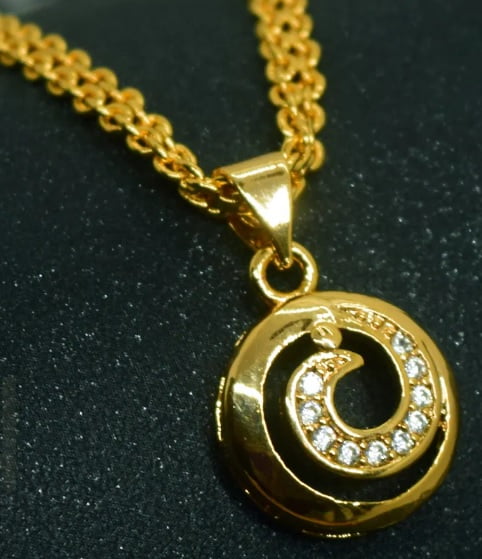 Gold plated 2mm Bismark Chain 18/24 with Pendant Necklaces NowBuy.lk 3