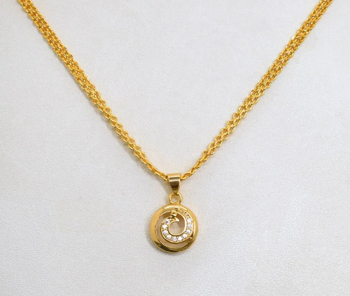 Gold plated 2mm Bismark Chain 18/24 with Pendant Necklaces NowBuy.lk 4