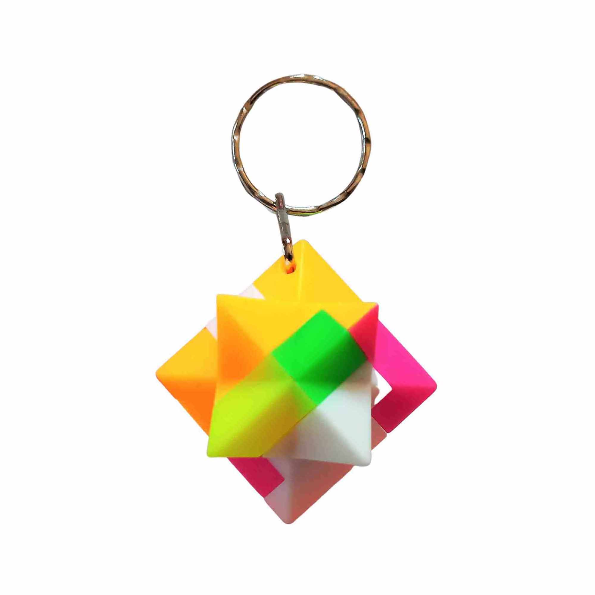 Plastic Geometric Shape 3D PUZZLE Key Tag NBLK Key Chains NowBuy.lk 4