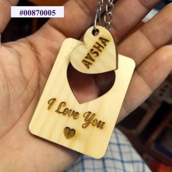 Wooden Heart Key Tags With Your Own Text Gift Key Chains NowBuy.lk