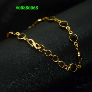 Gold plated 7mm Black stone Bracelet For Women Bracelets & Bangles NowBuy.lk