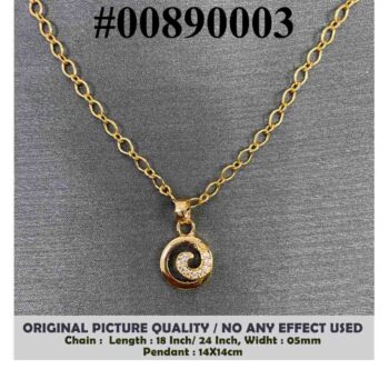 Gold plated 5mm Link Chain with Derana Pendant Necklaces NowBuy.lk 2