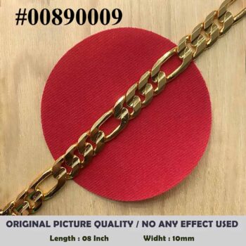 Gold Plated 10mm Lara Bracelet for Men (NBLK) Bracelets & Bangles NowBuy.lk