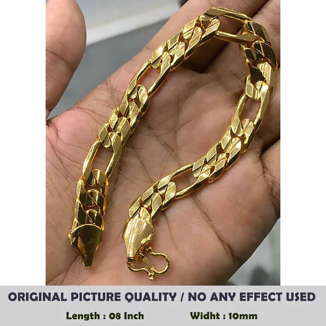 Gold Plated 10mm Lara Bracelet for Men (NBLK) Bracelets & Bangles NowBuy.lk 3