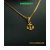 18/24 Inch Short Gold plated 01MM Small BK Box Chain With Small Anchor Pendant (NBLK)