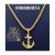 Gold Plated 18″/24″ 3mm FOX chain Anchor pendent